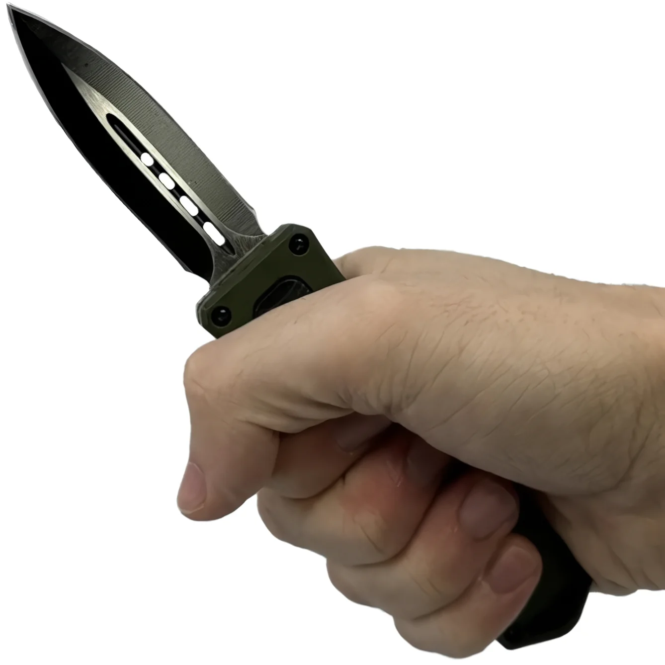 Armed Force Tactical Mini Automatic OTF Dagger Pocket Knife 3" - Image 2