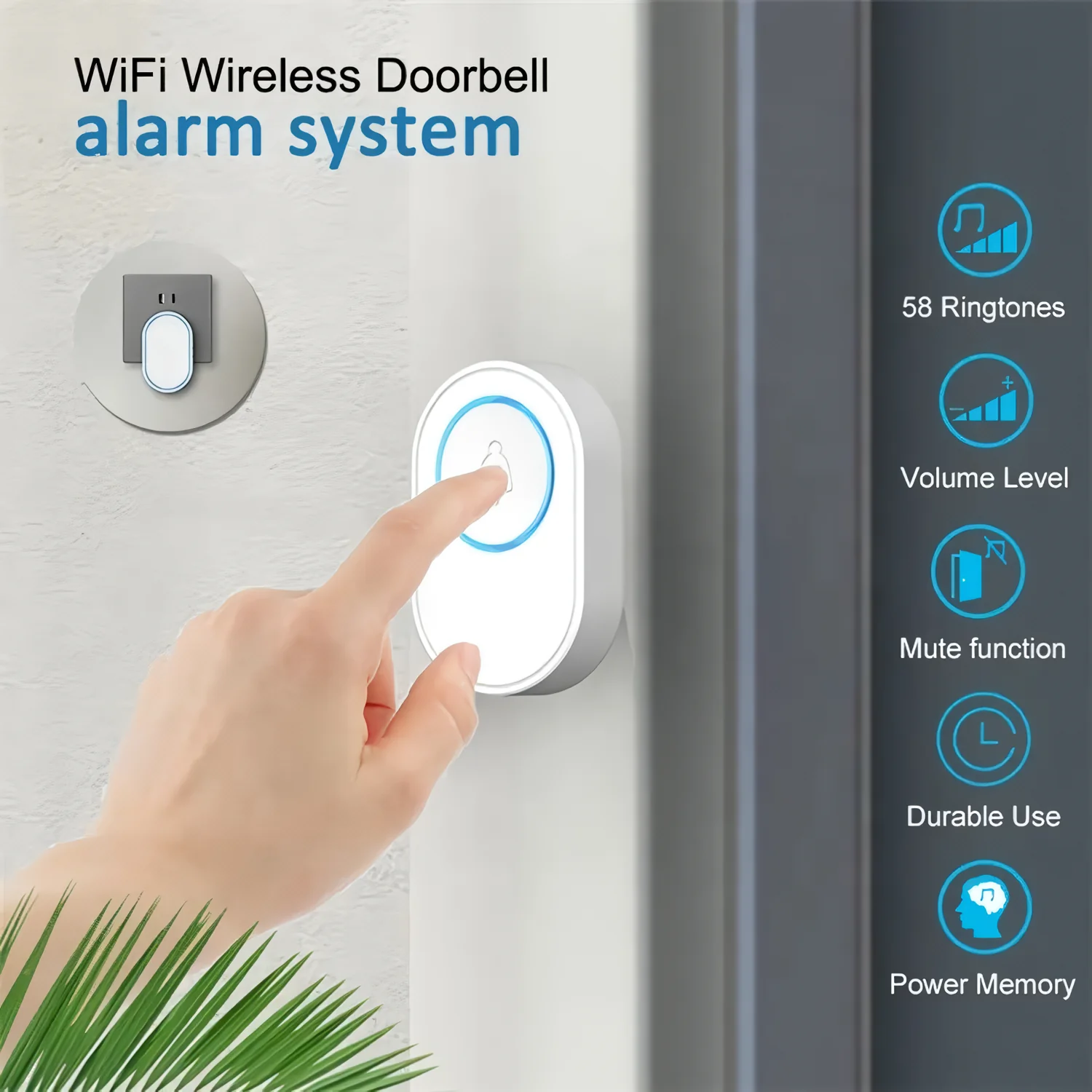 Crow Alert Smart WiFi Waterproof Doorbell Visitor Chime Alarm 85dB - Image 3