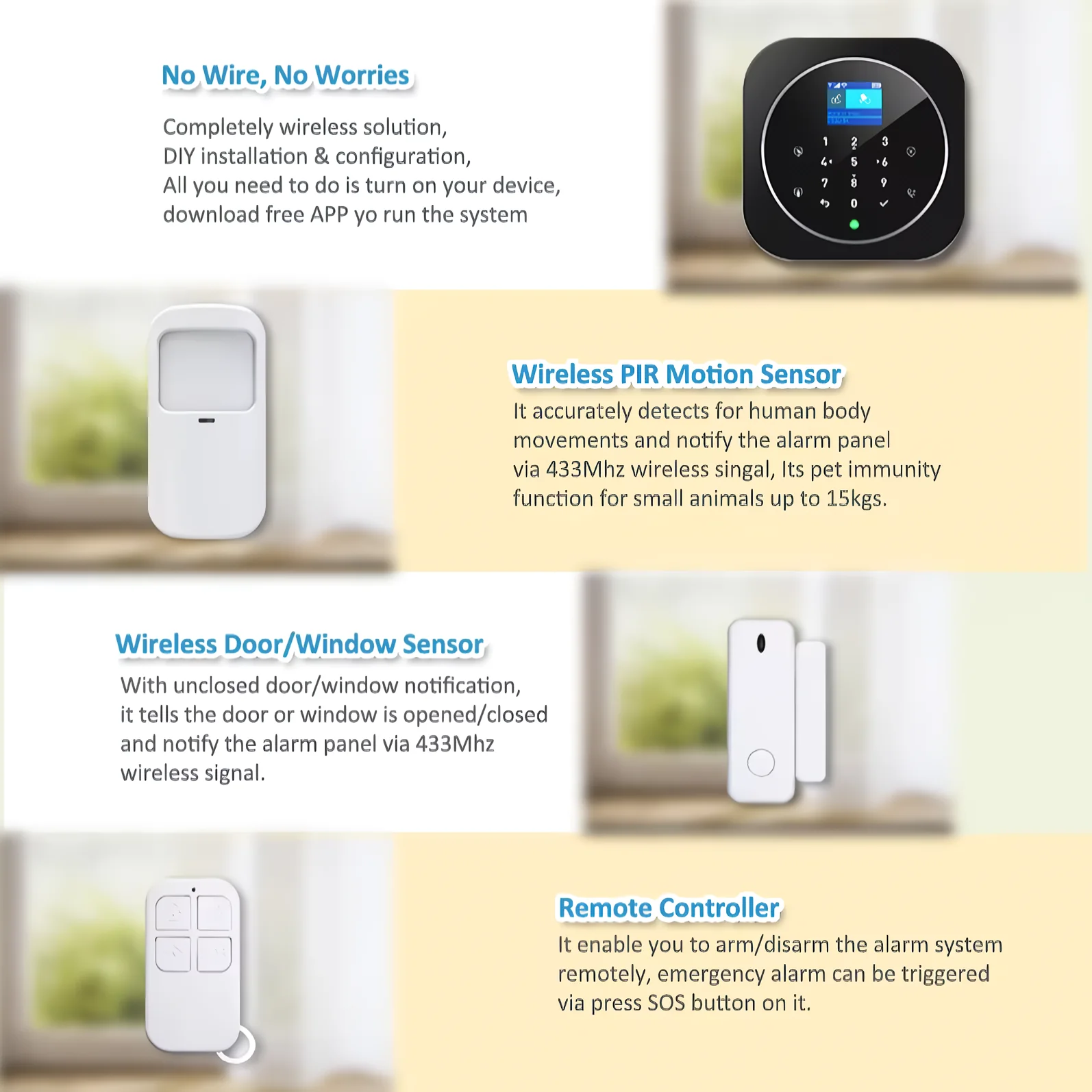 Crow Alert Smart WiFi Wireless Home Security 4G Alarm System - Image 3