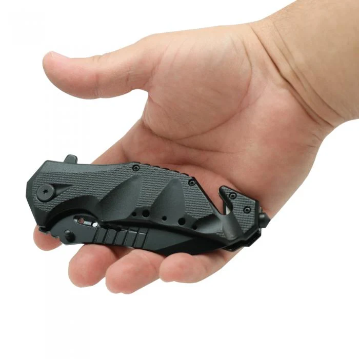 ElitEdge Rescue Stainless Steel EDC Tactical Folding Pocket Knife 3.75" - Image 3