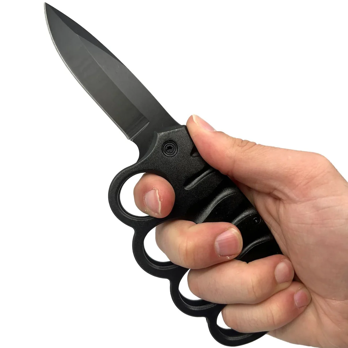 ElitEdge Knuckle Duster Stainless Steel Trench Knife 3.5" w/ Pocket Clip - Image 2