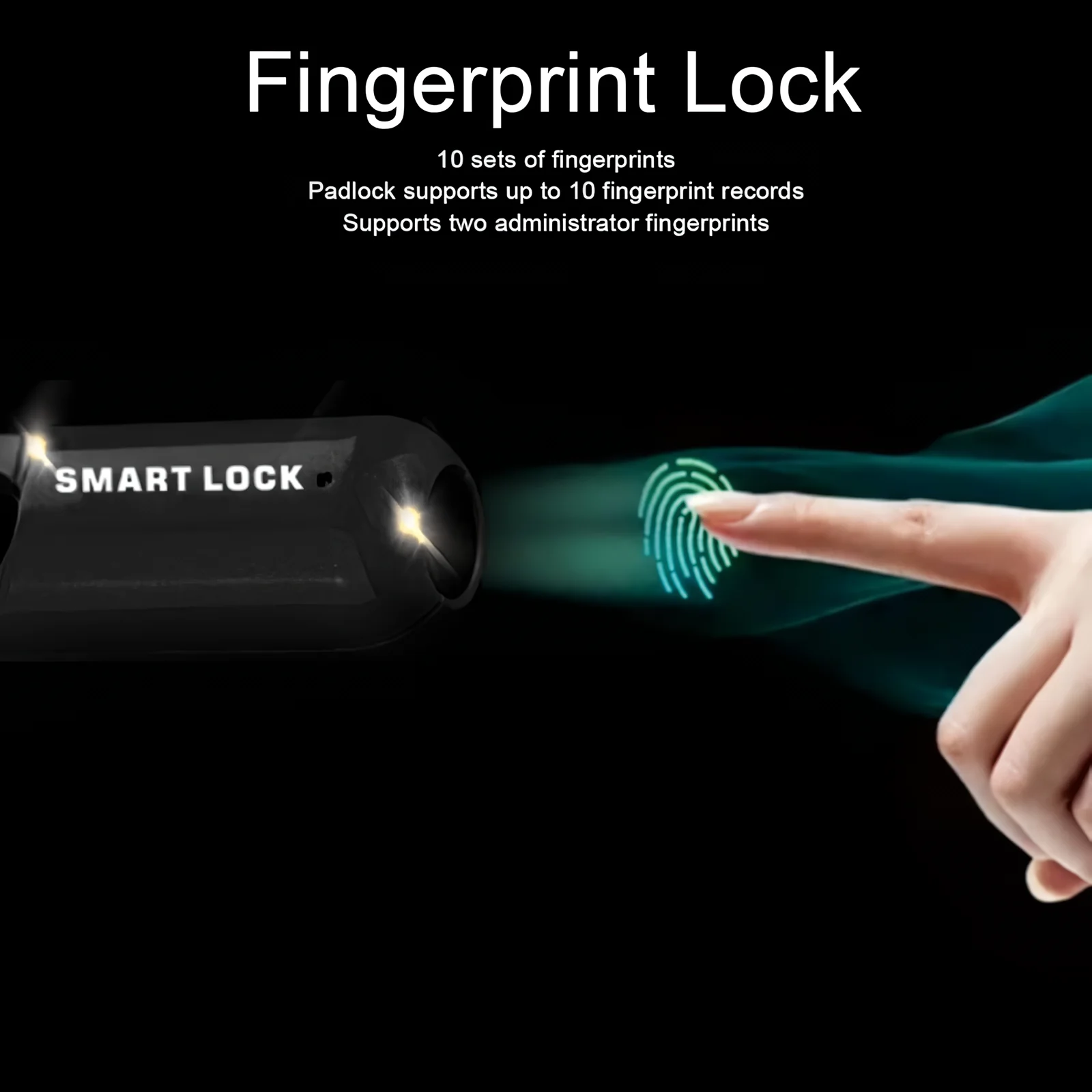 GorillaLock Slim Portable Keyless Biometric Fingerprint Padlock - Image 3
