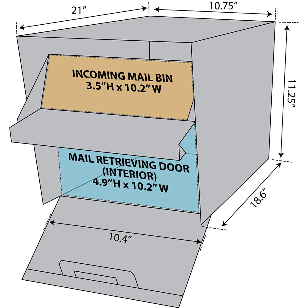 Mail Boss Mail Manager Locking Mailbox Safe - Image 7