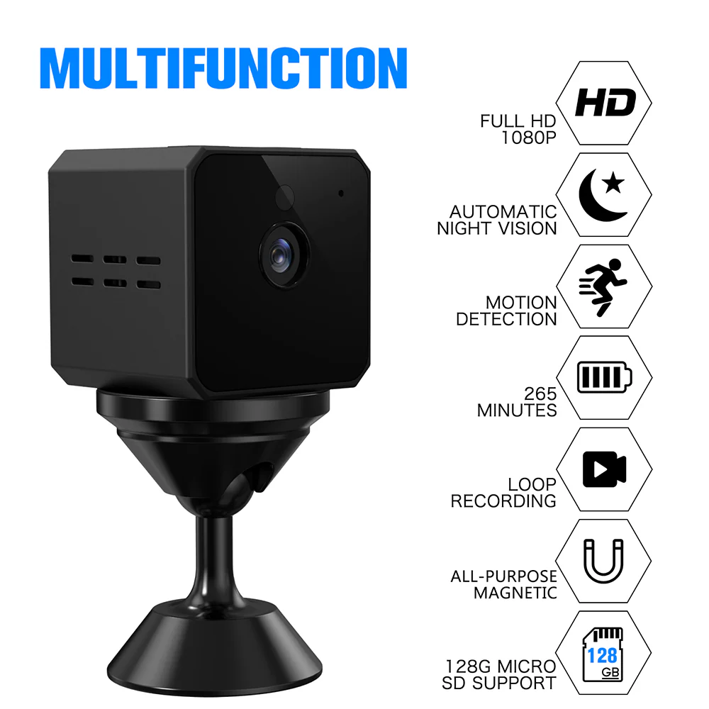 SpyWfi 1" Mini Travel Cube Hidden Night Vision Spy Camera 1080p HD DVR - Image 3
