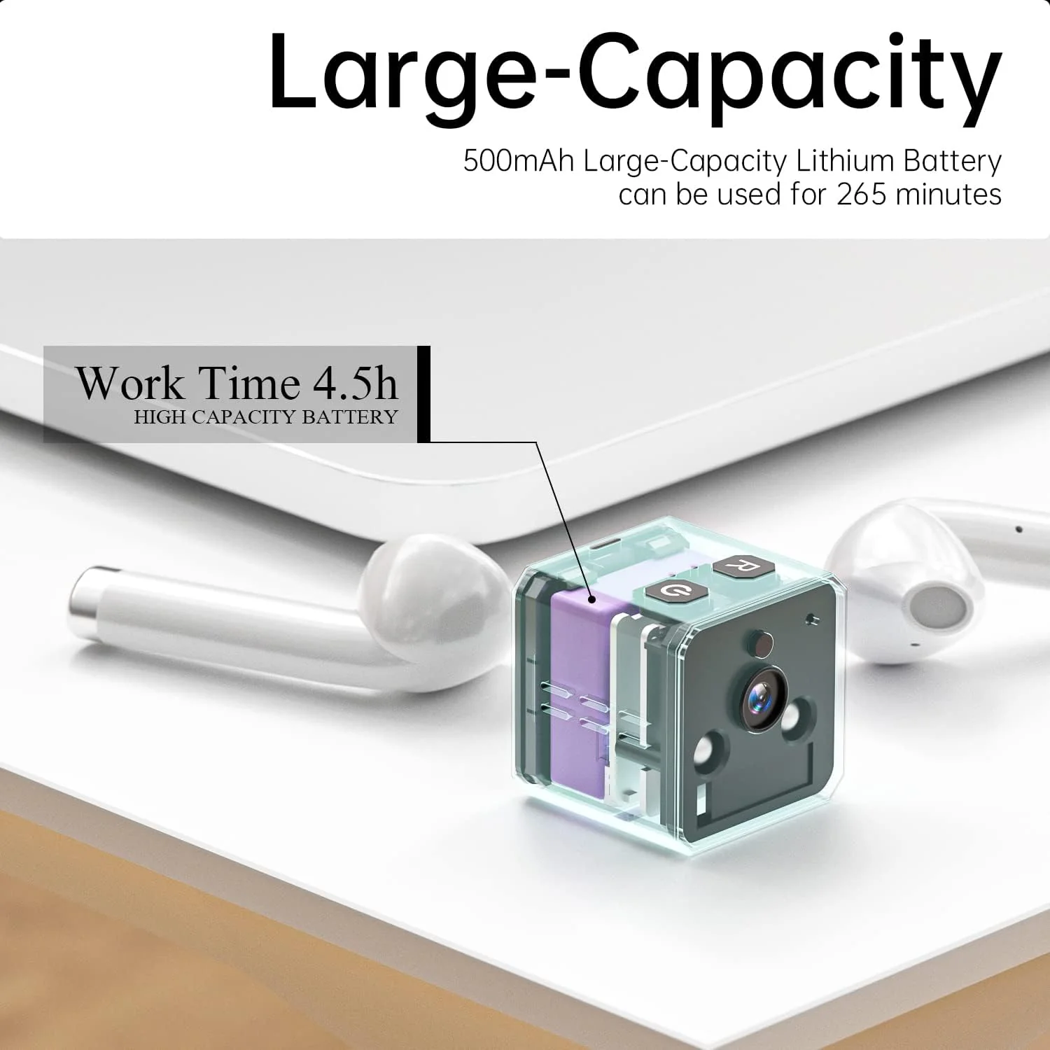 SpyWfi 1" Mini Travel Cube Hidden Night Vision Spy Camera 1080p HD DVR - Image 4