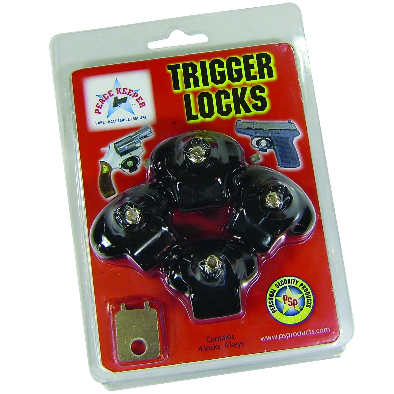 Peace Keeper Gun Trigger Safety Locks w/ Keys 4-Pack - Image 3