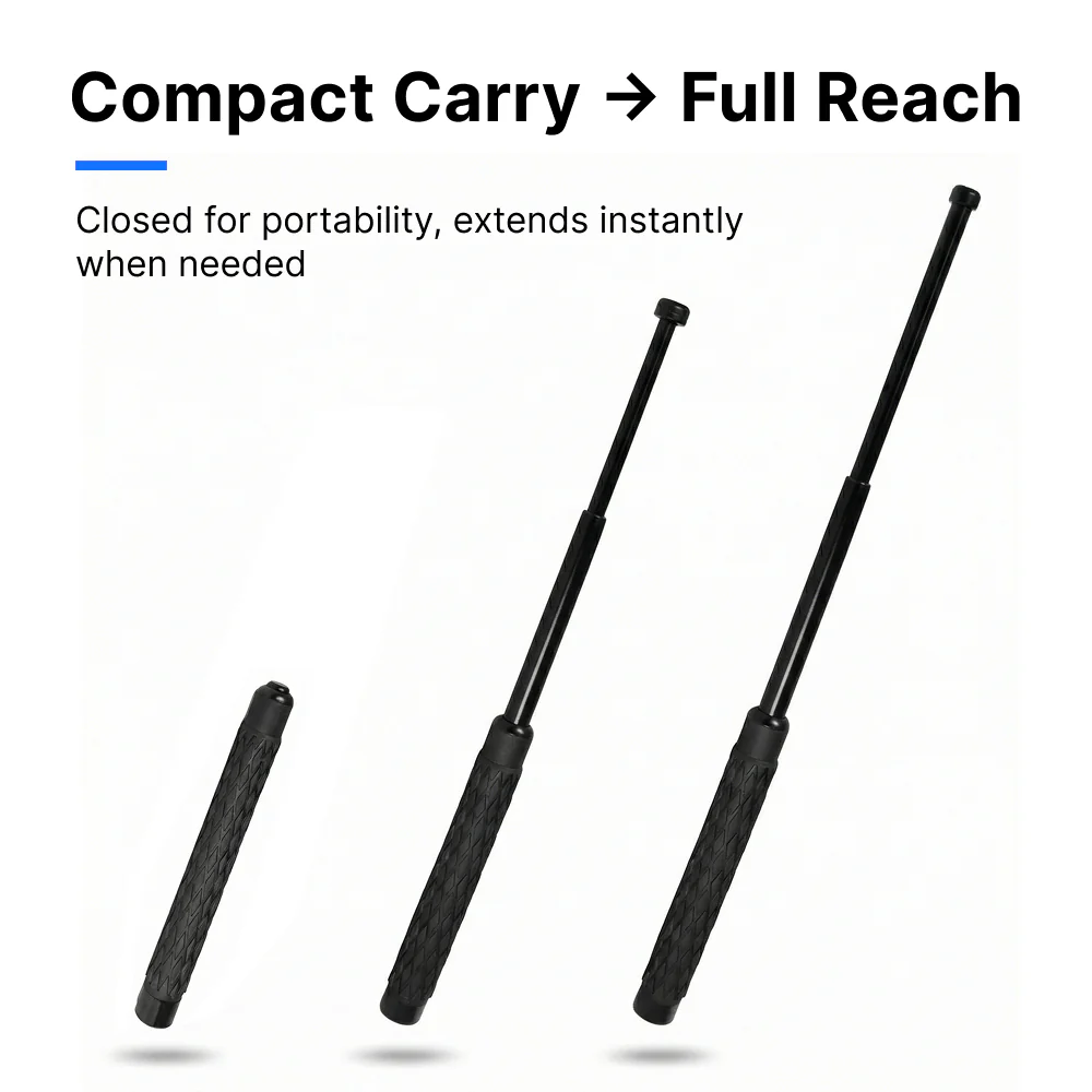 Police Force Tactical Expandable Solid Steel Baton 31" - Image 4