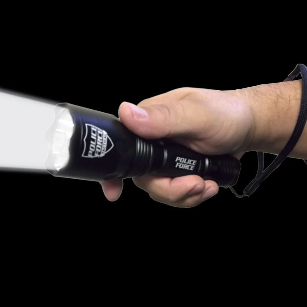 Police Force Tactical 6" L2 LED Flashlight w/ Holster 1000 Lm - Image 2
