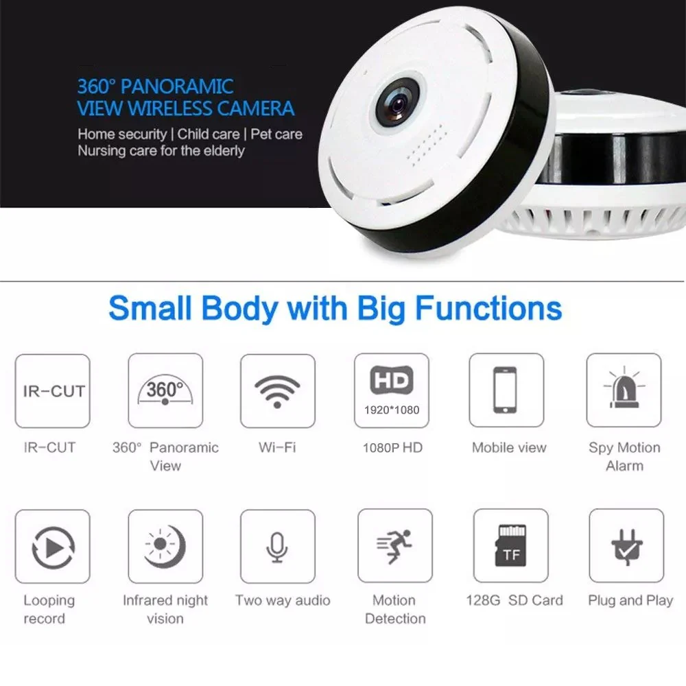 SpyWfi 360º Motion Activated Night Vision Security Camera 1080p HD WiFi - Image 4