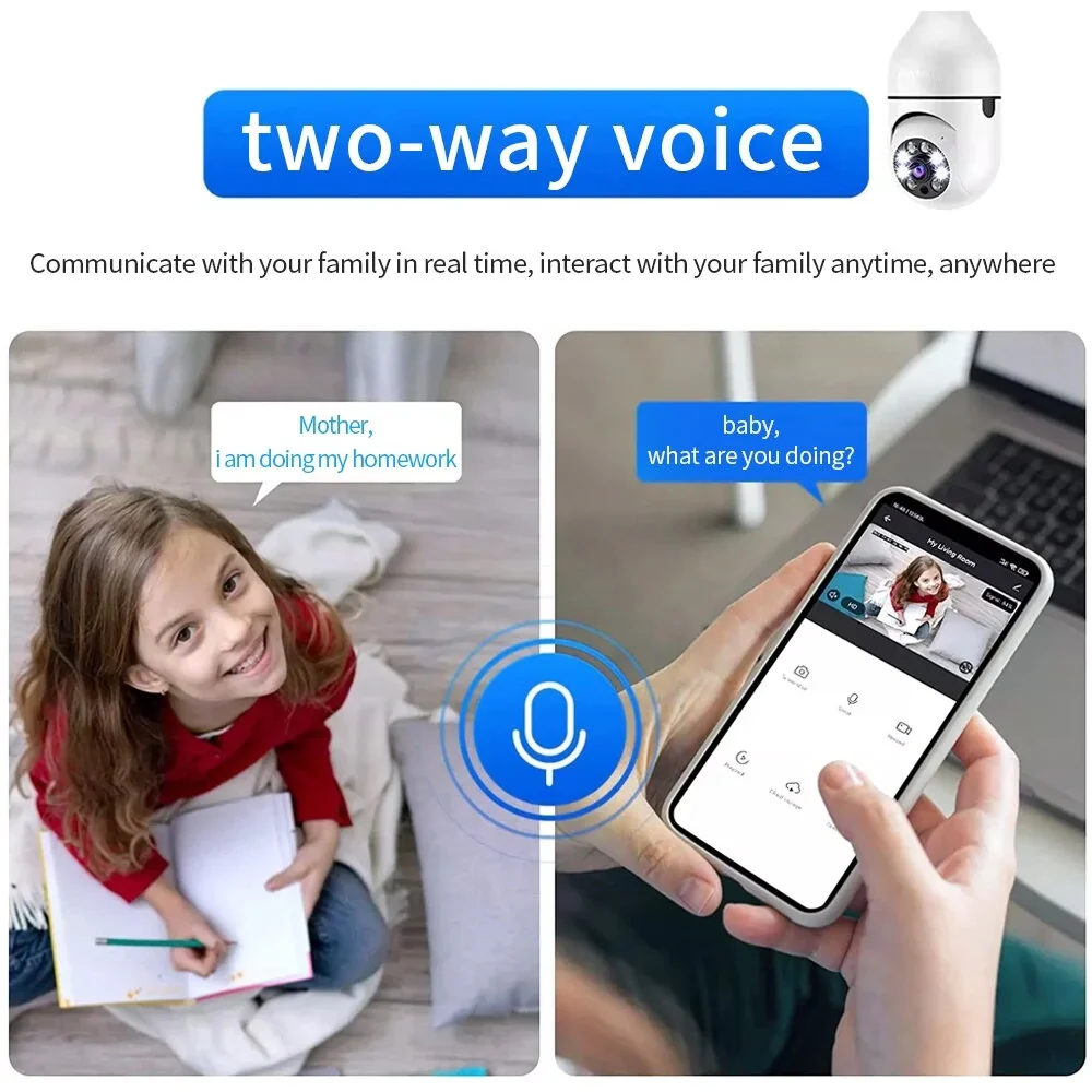 SpyWfi Auto Tracking PTZ Night Vision Lightbulb Security Camera 1080p HD WiFi - Image 6