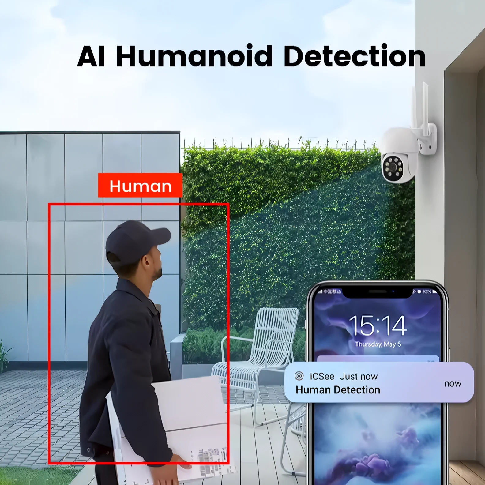 SpyWfi Auto Tracking PTZ Night Vision Wall Security Camera 4K UHD WiFi - Image 3