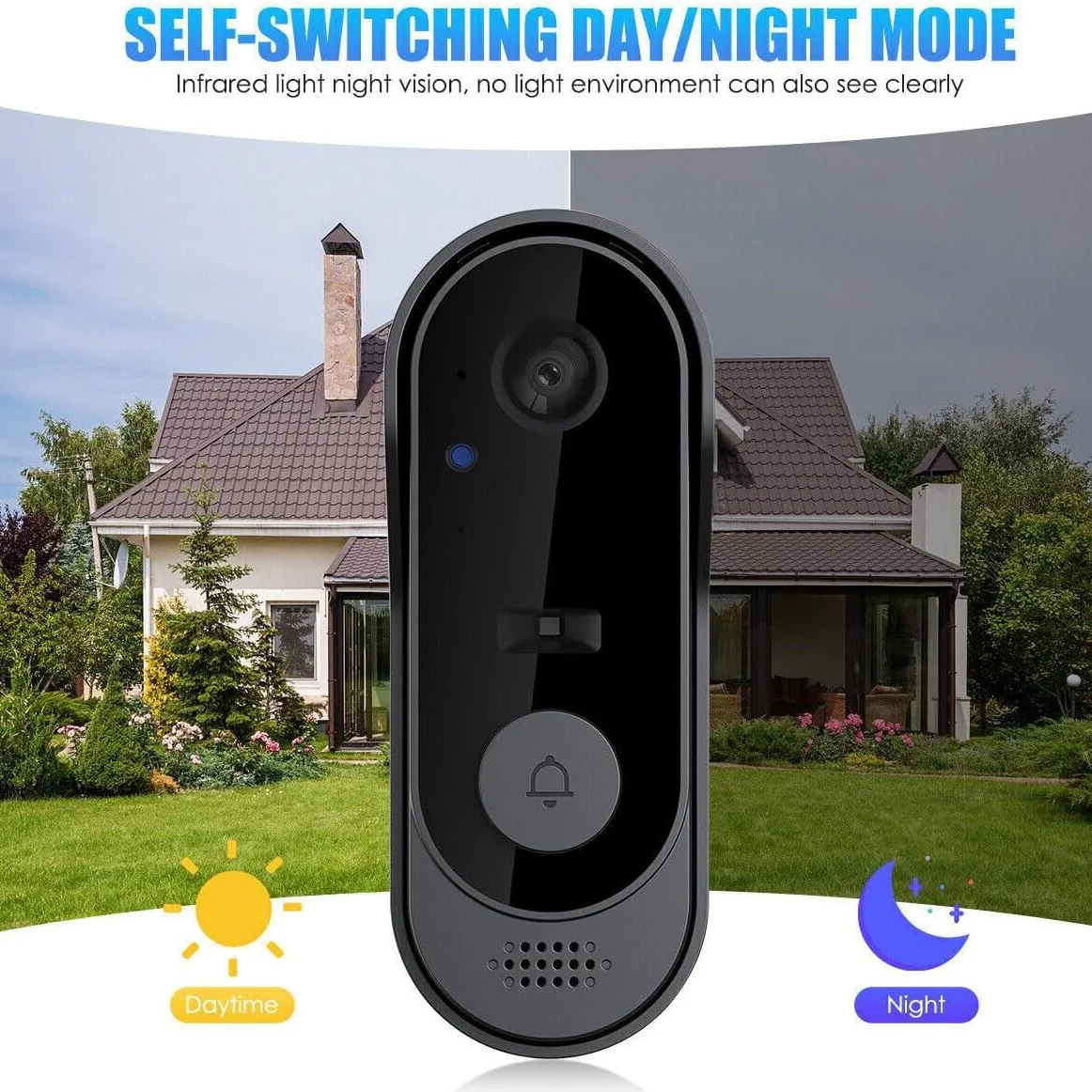 SpyWfi Night Vision Motion Detection Doorbell Security Camera 1080p HD WiFi - Image 2