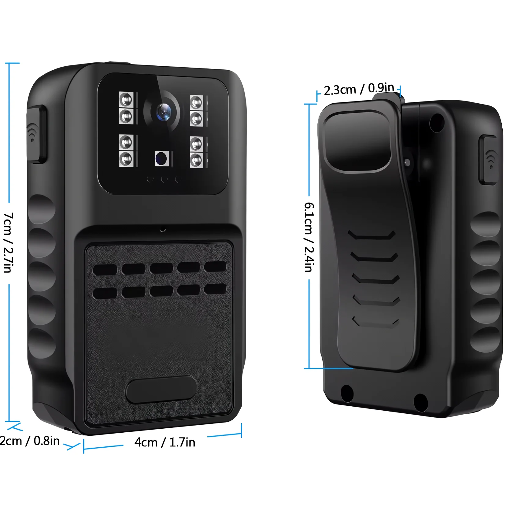 SpyWfi Rechargeable Night Vision Police Body Camera 1080p HD WiFi - Image 8