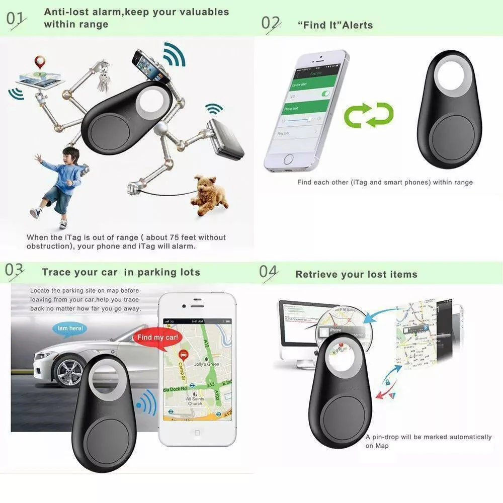 SpyWfi Smart Mini Waterproof Bluetooth GPS Lost Tracker Tag - Image 3