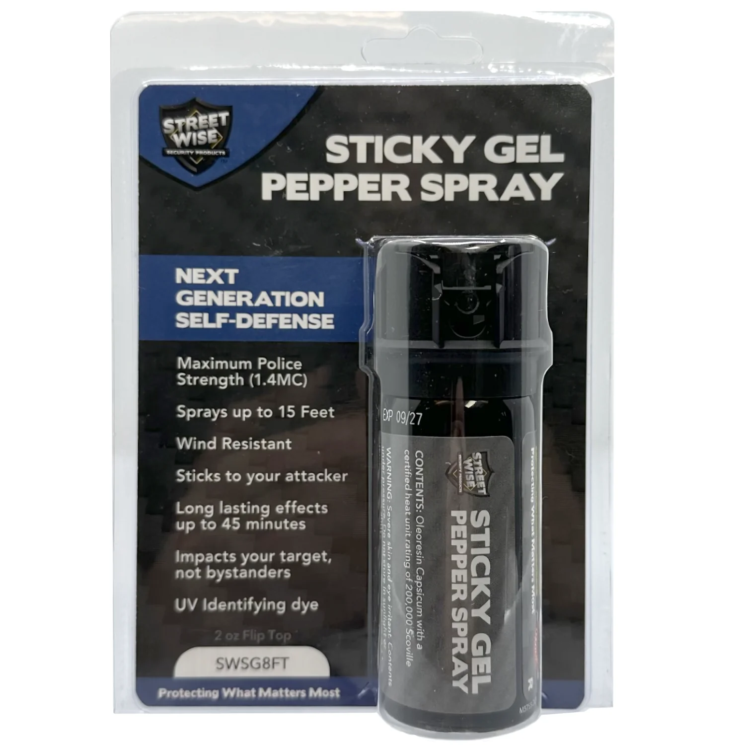 Streetwise Police Strength Sticky Gel Pepper Spray 2 oz. - Image 4