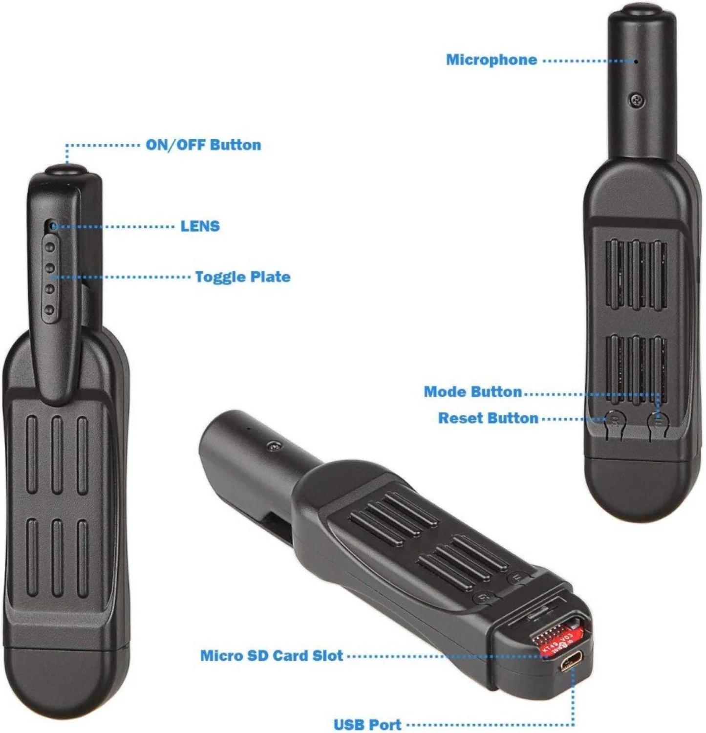 SpyWfi Pocket Clip Pen Rechargeable Hidden Spy Camera 1080p HD DVR - Image 6
